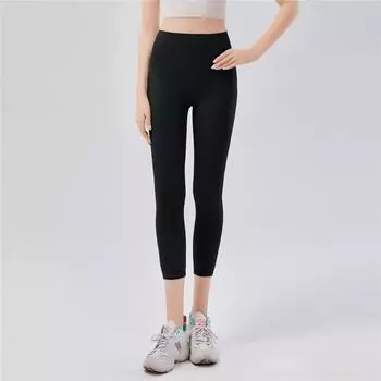 Quick Drying Yoga Pants For Women High Waist Slimming, Lifted Hips, Seven Quarter Pants, Sports, Wearing Tight Cycling Pants one size(40-70kg)