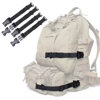 Quick Release Buckle Backpack Compression Straps Backpack Adapter Belts Climbing Hiking чёрный