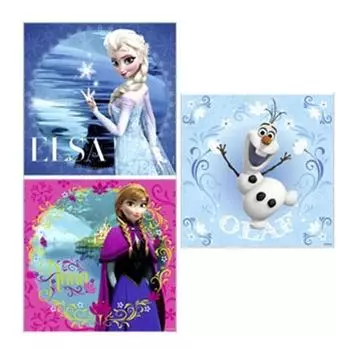 R092697 Frozen 1 Анна Эльза Олаф 3X49 деталей, популярные корейские пазлы