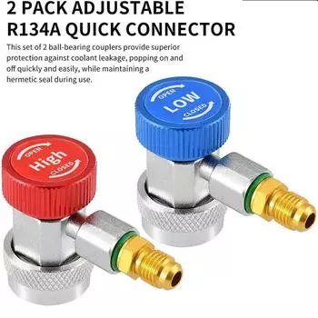 R134A H / L адаптеры быстроразъемные соединения кондиционер охлаждающая жидкость регулируемая латунная регулируемая фторидная система кондиционирования воздуха быстроразъемная муфта