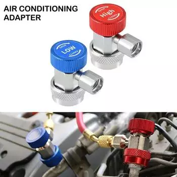 R134A H/L Auto Car Adjustable AC Manifold Gauge Brass Plating Quick Coupler Connector Adapter Air Conditioning Coupler Adapter