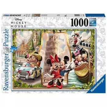 R165056 Disney «Каникулы Микки и Минни», 1000 деталей, пазл разных цветов, детские игры, развивающие игрушки