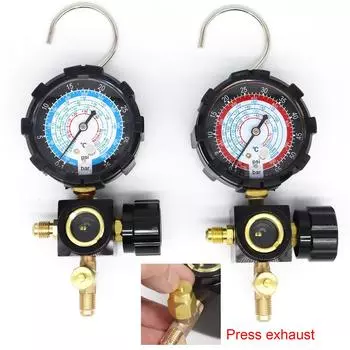 R22/R410A/R134A/R404A счетчик хладагента для кондиционера, бытовой манометр хладагента, автомобильный измерительный инструмент красный