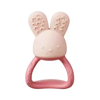 Rabbit Cooling Teeth Hardener Easy to Grip Silicone Baby Gift Upper Dishwasher Safe Bottle Blush b.box [Genuine b.box Product] [Drink Handle] румянец