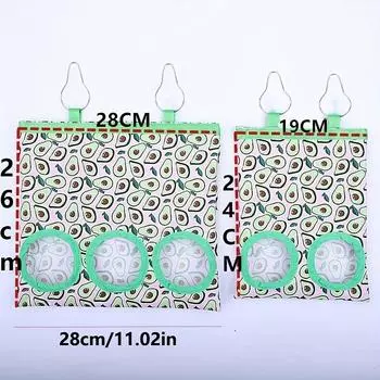 Rabbit feeding bag Totoro Dutch pig mole feeding grass bag small pet hanging type food pack 2 holes леопардовый