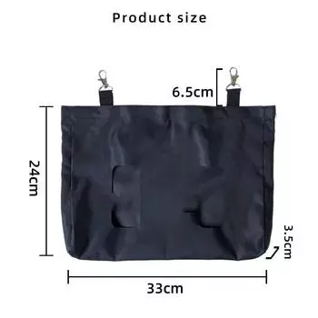 Rabbit Hay Feeder Bag Guinea Pig Hay Feeder Storage Hanging Feeding Bag for Small Animal Hamster Waterproof Nylon Cloth чёрный