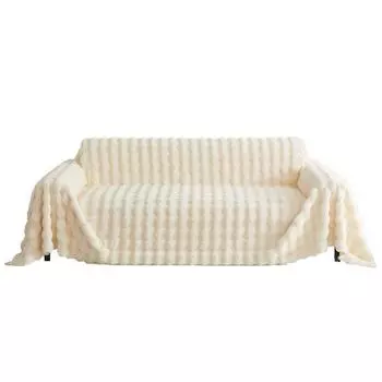 Rabbit Velvet Warm Plush Sofa Cushion Winter Thickened Non-slip Cushion Leather Sofa Cover Sofa Towel Cover 90*90cm