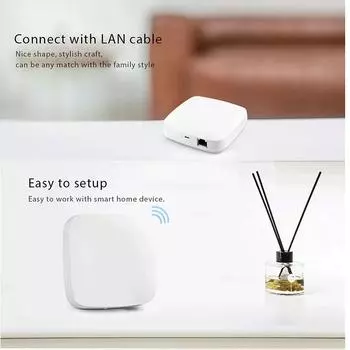 Работает на Tuya ZigBee Wired Smart Gateway Hub Smart Home Bridge Tuya / Smart Life APP Remote белый