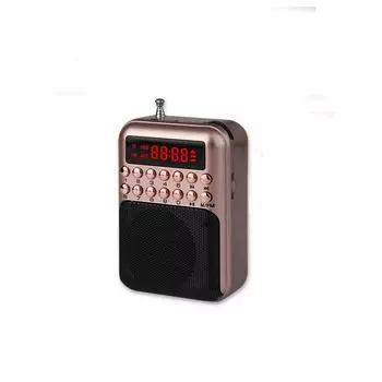 Радио FM-радио Мини Портативный Перезаряжаемый Радиоприемник Динамик Поддержка USB TF-карты Музыкальный MP3-плеер красный