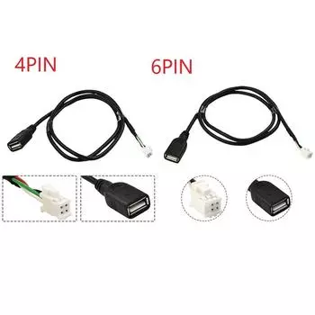Радиоприемник Автомобильный USB-кабель-адаптер 2 шт. 75 см Аксессуары Разъем