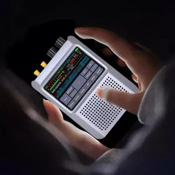 Радиоприемник DSP2 SDR Malachite 10 кГц-380 МГц 404 МГц-2 ГГц Радиодинамик 5000 мАч Аккумулятор Регулируемый фильтр 3,5-дюймовый сенсорный ЖК-дисплей