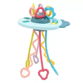 Radish Pull String Teething Activity Sensory Toy Puzzle Early Education Baby Infants Toddlers розовый