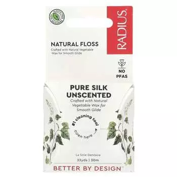 RADIUS, natural floss, pure silk, unscented, 30m (33yds)