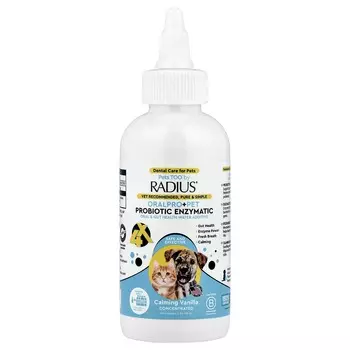 RADIUS Pets Too™, OralPro + Пробиотик и фермент для питомцев, Добавка для увлажнения полости рта и здоровья кишечника, Успокаивающая ваниль, 4 унции (118 мл)