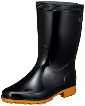 Сапоги резиновые для масла Made in Clean Safe 2E [Asahi] Work, устойчивые, Япония, 300, мужские, черные, 24,0 см, чёрный