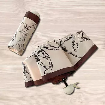 Rain Umbrella Sun Blocking Cute Rabbit Funny Compact Foldable Travel for
