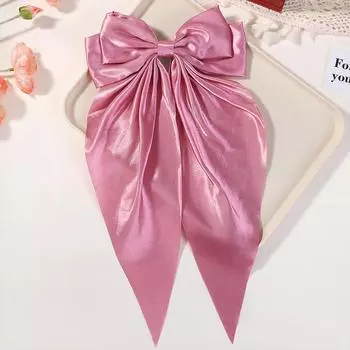 RAINBOW BOWS 13 Satin Rhinestone Long Tassel Bow Streamer Hair Clip for Women Girls Hairpin Barrette Headwear Hair Accessories