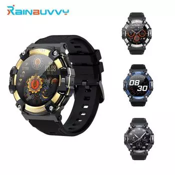 Rainbuvvy PG666 водонепроницаемые смарт-часы 1,3-дюймовый IPS-экран BT5.1 многоязычные часы Android браслет 340 мАч поддержка аккумулятора управление здоровьем синий