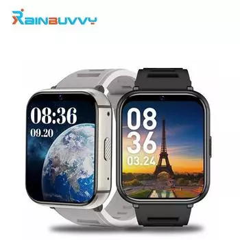 RAINBUVVY Q668 4G умные часы-телефон Экран 1,99 дюйма Android 9.0 четырехъядерный процессор 2 ГБ ОЗУ 16 ГБ ПЗУ 930 мАч WIFI 5 МП двойная камера изысканные часы 2GB 16GB чёрный