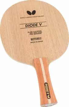 Ракетка для настольного тенниса Butterfly Diode V Shakehand Cut, 5 предметов, фанера, большой мяч, совместимая с 36961