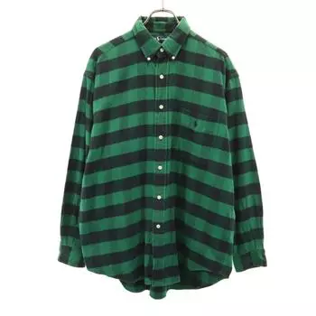 RALPH LAUREN 90s Old BIG SHIRT Check Pattern Long sleeve flannel Button down shirt Men s Used