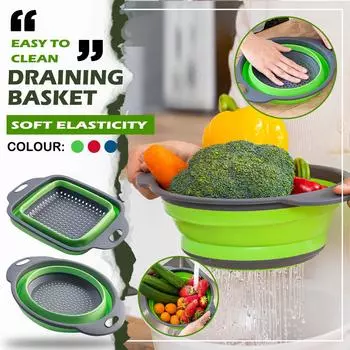 Ramidos Выдвижная складная дренажная куртка Корзина для фильтрации воды Корзина для мытья овощей Корзина для фруктов Корзина для фруктов One Size