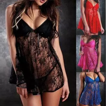 Ramidos женское сексуальное женское белье пижамы женское платье Babydoll ночное кружевное платье