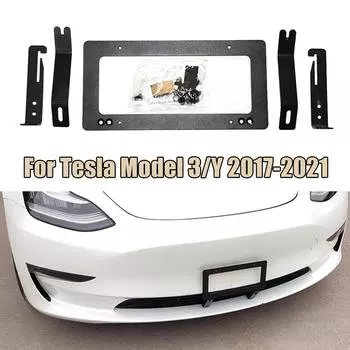 Рамка номерного знака автомобиля для Tesla Model 3/Y 2017-модификация, бесплатная перфорация, крепление американского номерного знака