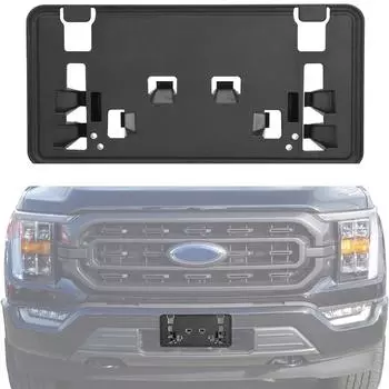 Рамка номерного знака для Ford F150 2021 2024 2024 Держатель кронштейна номерного знака переднего бампера 2.7L 3.0L 3.5L V6 ML3Z-17A385-BB