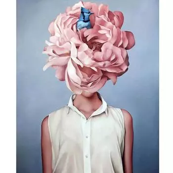 Рамка Painitng по номерам для взрослых, наборы цветов, женские изображения, маркер по номерам для домашнего декора стен, подарок «сделай сам», 40x50 40x50cm NO Frame