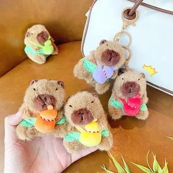 Случайная забавная плюшевая тыква капибара кулон мультяшная мягкая кукла сумка подвеска подвесное украшение брелок сумка аксессуары