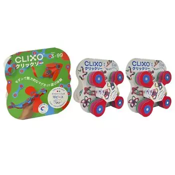 RANGS Click Saw CLIXO Pack Flamingo Набор из 3 магнитных игрушек Магнитная развивающая игрушка STEM Education Assembly Toy Магнитный блок (Itsy + Бирюзовый/Крошечный и