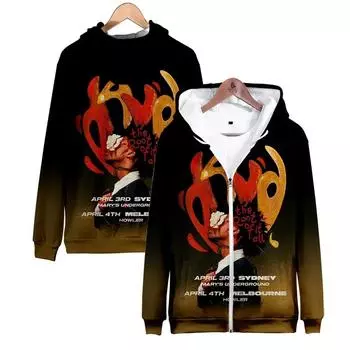 Rapper D4vd Merch 3D Print Zip Up Женская/Мужская Толстовка С Капюшоном Harajuku Streetwear Хип-Хоп Куртка С Капюшоном На Молнии Повседневная Спортивная Одежда S