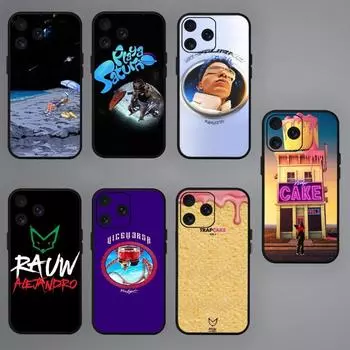 Rapper Rauw Alejandro Phone Case For iPhone Mini 11 12 13 14 15 Pro XS Max X Plus SE XR Black Soft Shell iPhone12PROMAX