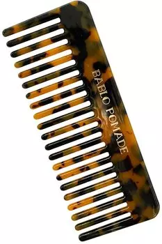 Расческа Babro Pomade Wide Mesh Comb Coarse Tortoiseshell Marble Pattern Amber Brown Mens