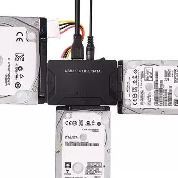 Расходные материалы для адаптера жесткого диска Кабель Адаптер для диска USB3.0 Универсальный конвертер восстановления SATA/IDE Hard disk adapter чёрный