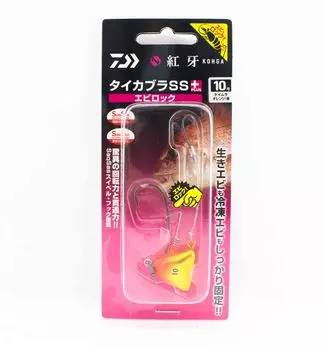 Распродажа Daiwa Kabura SS+ Tenya Jig, размер 10, УФ оранжевый/золотой (3172)