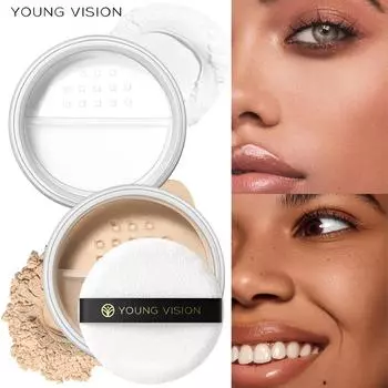 Рассыпчатая пудра YOUNG VISION для макияжа, водостойкая, нелипкая, дышащая, нежная, не легко смываемая косметика, матовый консилер для макияжа 7.5 g
