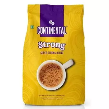 Растворимый кофе Continental Strong | 5 * 200 г пакет (1 кг) | Растворимый кофе с ярким вкусом | Насыщенный аромат | Идеально подходит для эспрессо, капучино