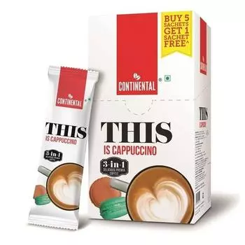 Растворимый кофе Continental THIS Cappuccino 3 в 1 Premix 132 г (22г*6 пакетиков)