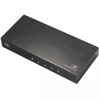 Ratoc System 4K60Hz Compatible 1 Input 4 Output HDMI Distributor RS-HDSP4P-4KZA Black