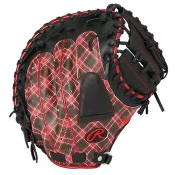 Rawlings Перчатки для бейсбола для взрослых, софтбол [для кэтчера] HYPER TECH GRAPHIC -Tartan Check- GR4FHTG2AF черного цвета, размер 33 дюйма, для питчеров-правшей (оставил