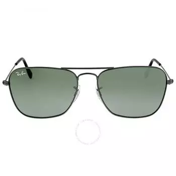 Ray Ban Caravan Green Classic G 15 Square Unisex Sunglasses RB3136 004 55