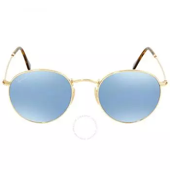 Ray Ban Light Blue Gradient Flash Round Men s Sunglasses RB3447 N001 9O 50