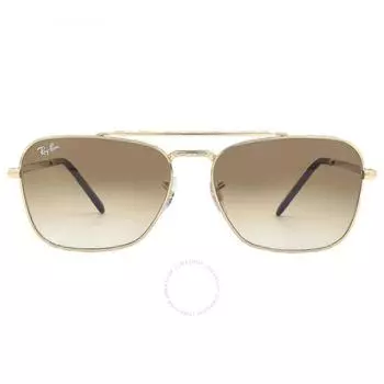Ray Ban New Caravan Light Brown Gradient Square Unisex Sunglasses RB3636 001 51 58