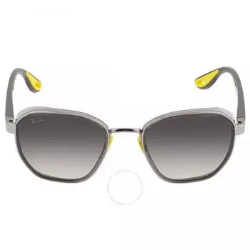 Ray Ban Scuderia Ferrari Grey Gradient Geometric Unisex Sunglasses RB3674M F03011 51