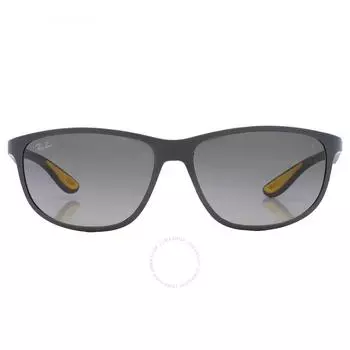 Ray Ban Scuderia Ferrari Grey Gradient Pillow Unisex Sunglasses RB4394M F60811 61
