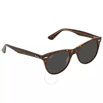 Ray Ban Wayfarer II Classic Dark Grey Round Unisex Sunglasses RB2185 1292B1 52
