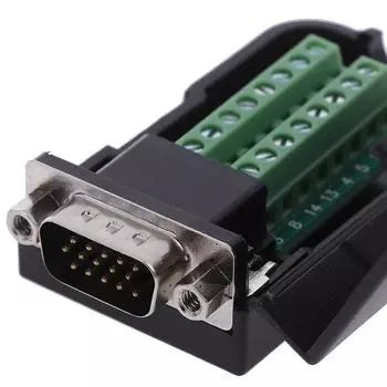 Разъем D-Sub Db15 Vga Male, 3 ряда, 15-контактный разъем для коммутационных клемм
