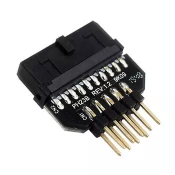 Разъем передней панели Usb3.0 19-контактный на Usb 9-контактный адаптер для материнской платы Usb3.0 на Usb 2.0 20-контактный адаптер